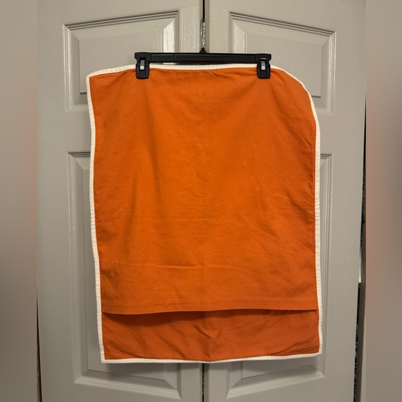 Pottery Barn Rusty Orange Accent Pillow Sham with Cream Floral Embroidery - Picture 8 of 8